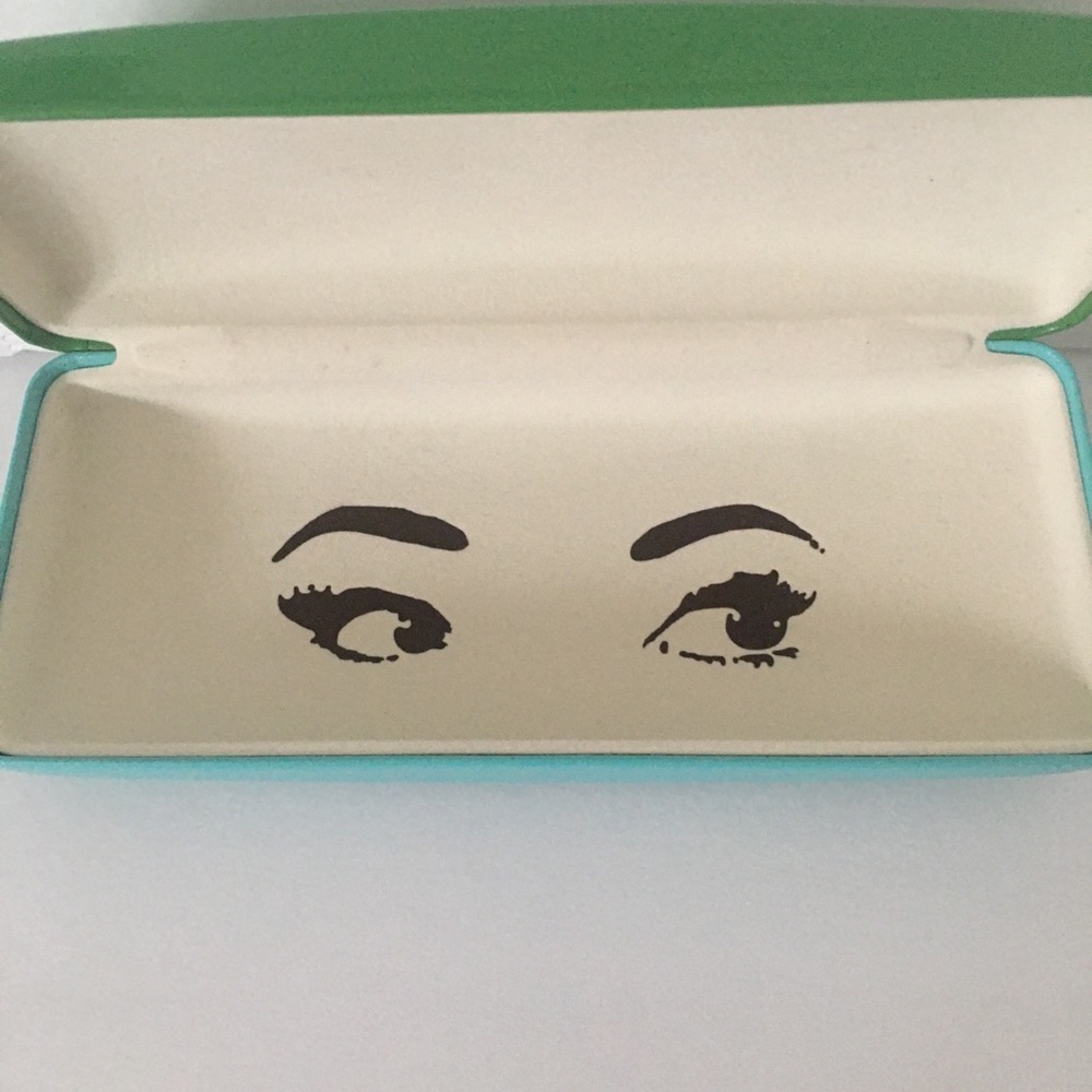 Kate Spade eye glasses case  blue and green